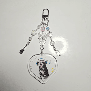 Llavero Gato con Audifonos