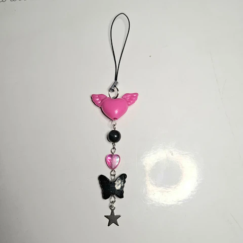 Strap "Winged Whisper" Fucsia y Negro