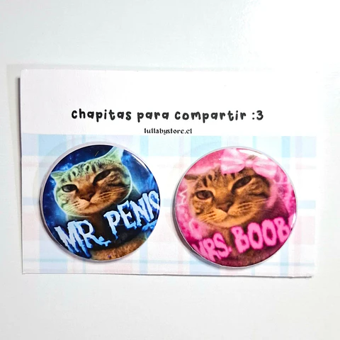 Set de Chapitas Mr y Mrs