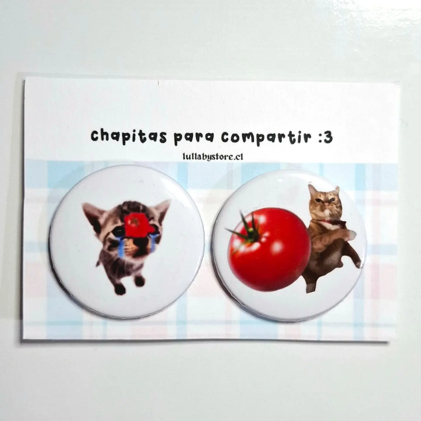 Set de Chapitas Gatos Tomate 1