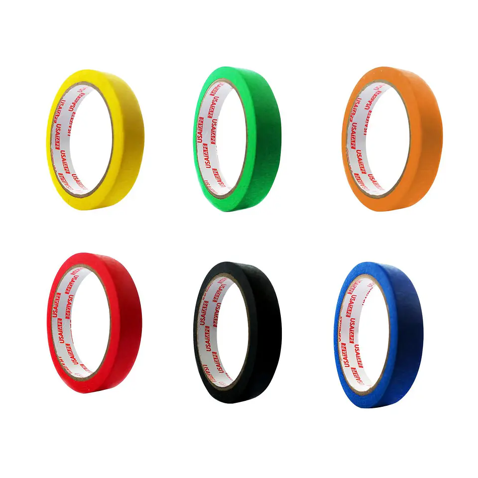 Cinta Enmascarar Masking Tape Color 18mmx20m 6 Unid 3