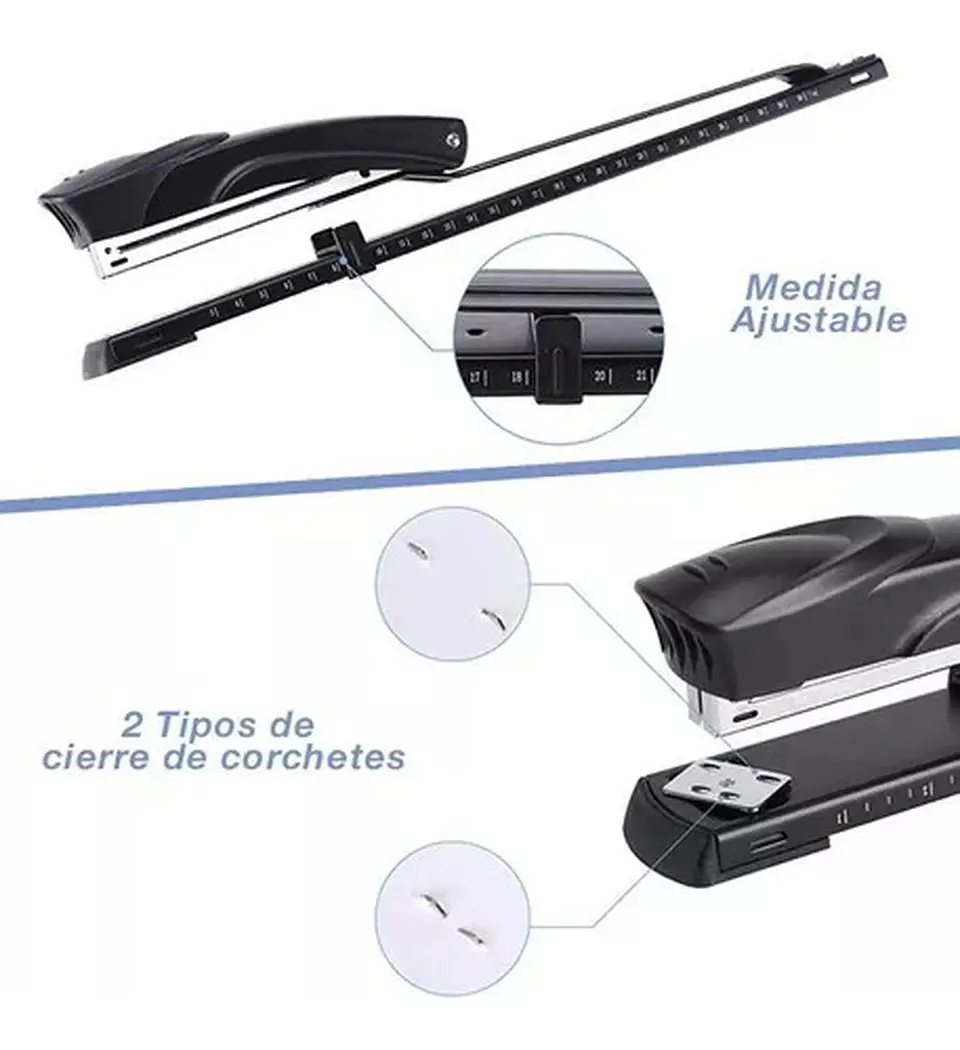 Corchetera Metálica Brazo Largo 30 Cm + 5000 Corchetes. Hand 5
