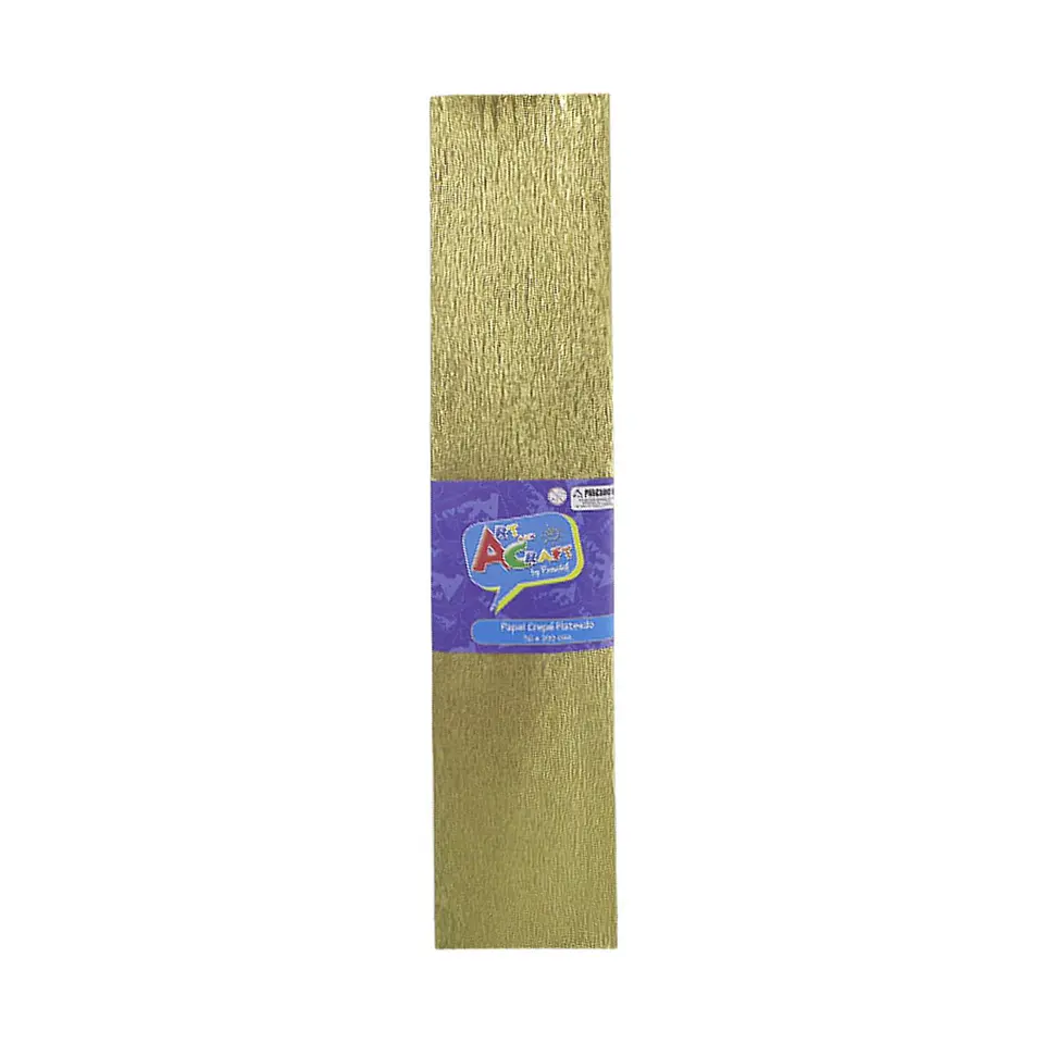 Papel Crepé Metálico 4 Pliegos De 50x200 Cms Art & Craft 1