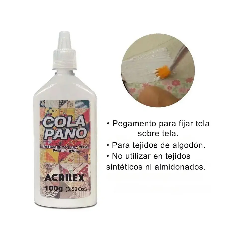 Pegamento Para Tela. Cola Pano 35 Grs. Acrilex 3