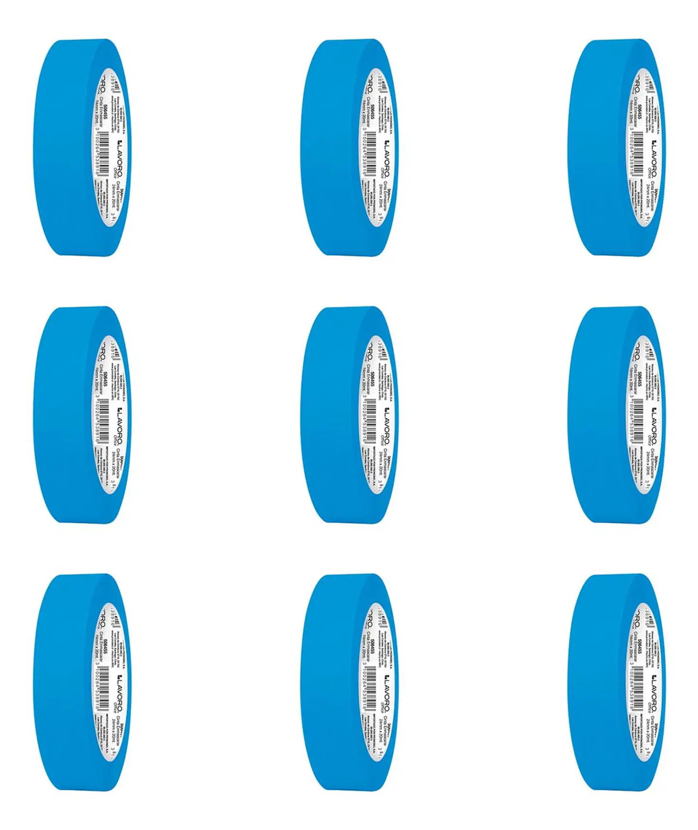 Cinta Enmascarar Masking Tape Color 24mmx20mts. 9 Unid 23