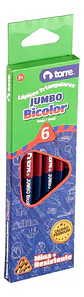 Lápices Bicolor Jumbo Grafito-rojo O Azul-rojo. 6unid. Torre - Miniatura 8