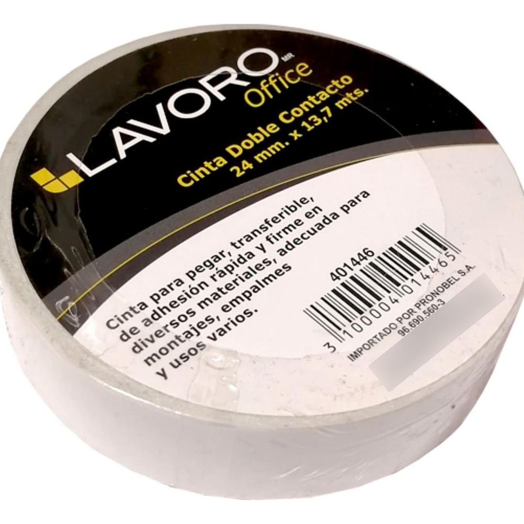 Cinta De Fijar Doble Contacto, Transferible 24mm X 13,7 Mts. 1