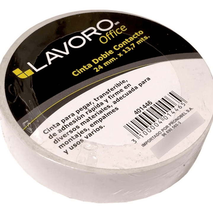 Cinta De Fijar Doble Contacto, Transferible 24mm X 13,7 Mts. 1