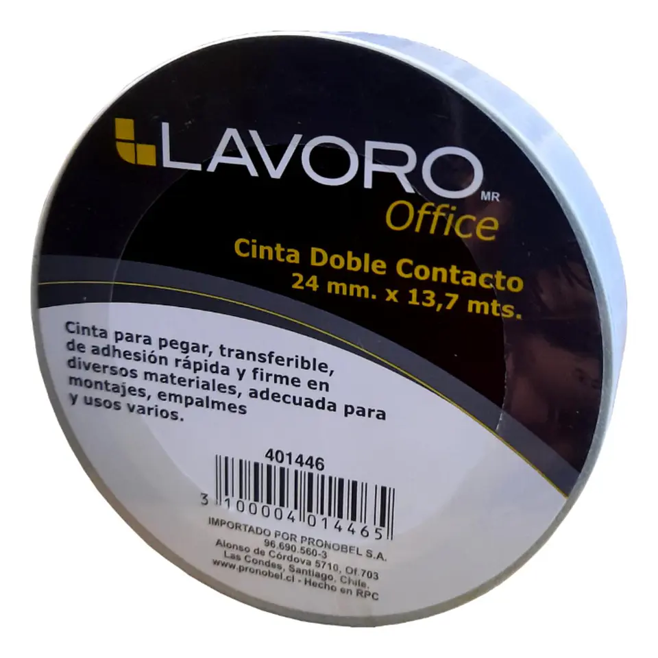 Cinta De Fijar Doble Contacto, Transferible 24mm X 13,7 Mts. 2