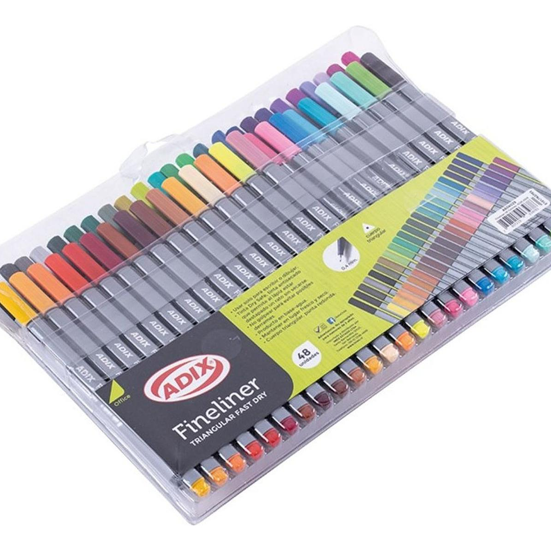 Fineliner Triangular 48 Unid + Libro Mandalas Para Colorear 4