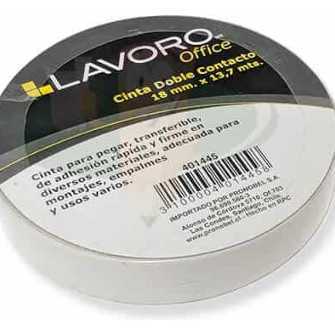 Cinta De Fijar Doble Contacto, Transferible 18mm X 13,7 Mts. 1