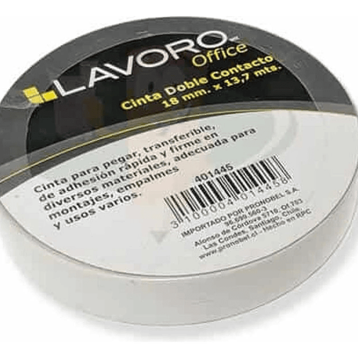 Cinta De Fijar Doble Contacto, Transferible 18mm X 13,7 Mts. 1