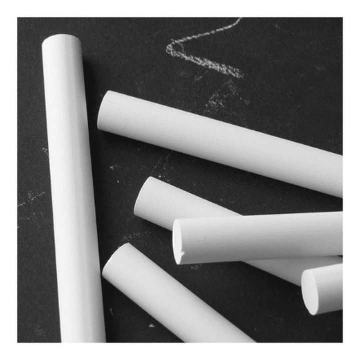 Caja Tiza Blanca 100 Unidades, Sin Polvo. Hand 3