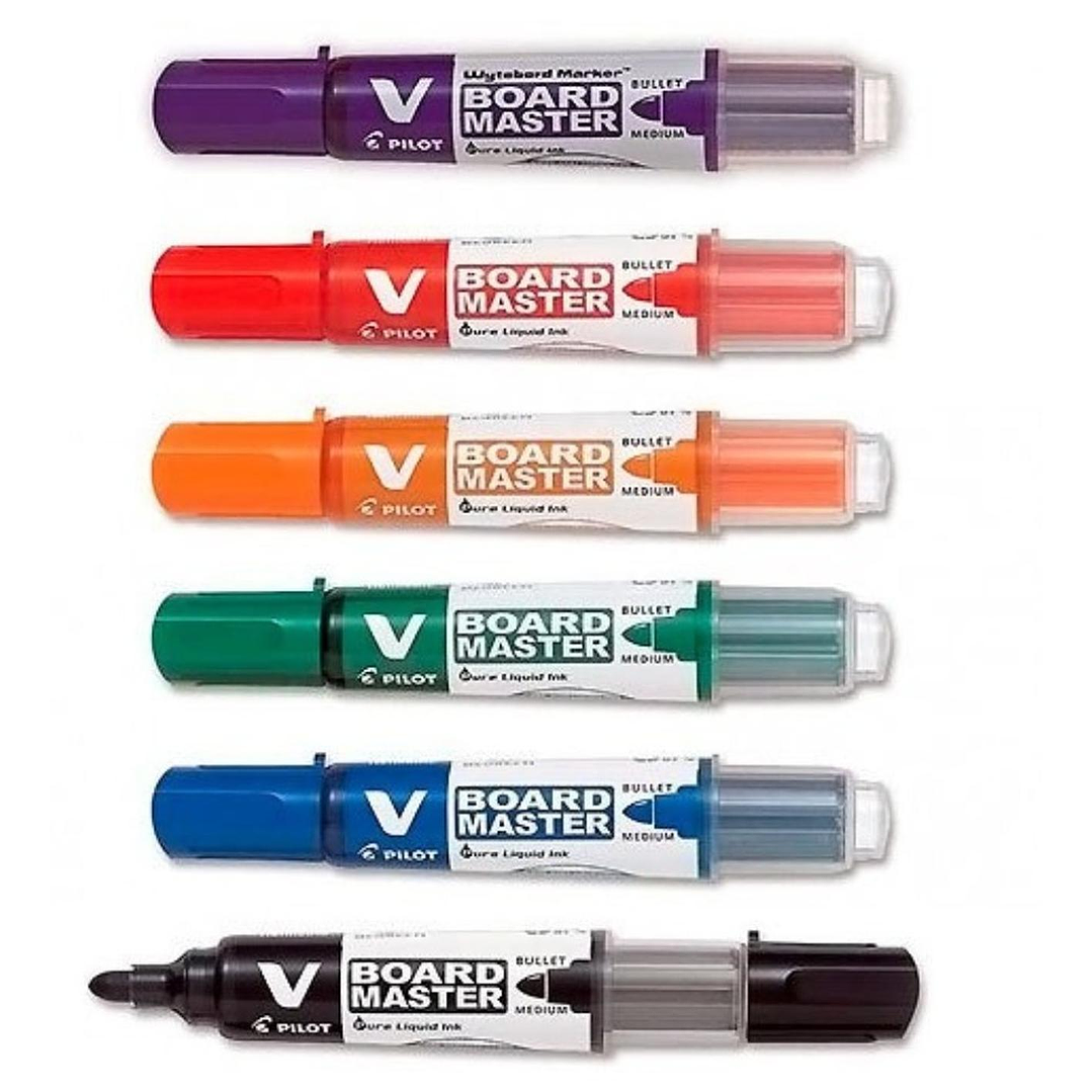 Plumones De Pizarra Recargables V Board Master Pilot 6 Unid. 1