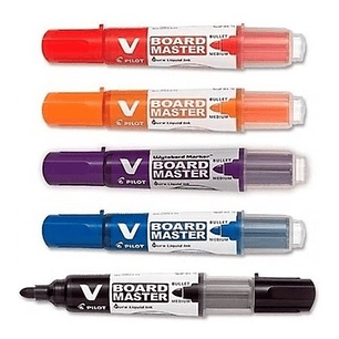 Set Plumones De Pizarra Recargables Board Master Pilot 5 Uni