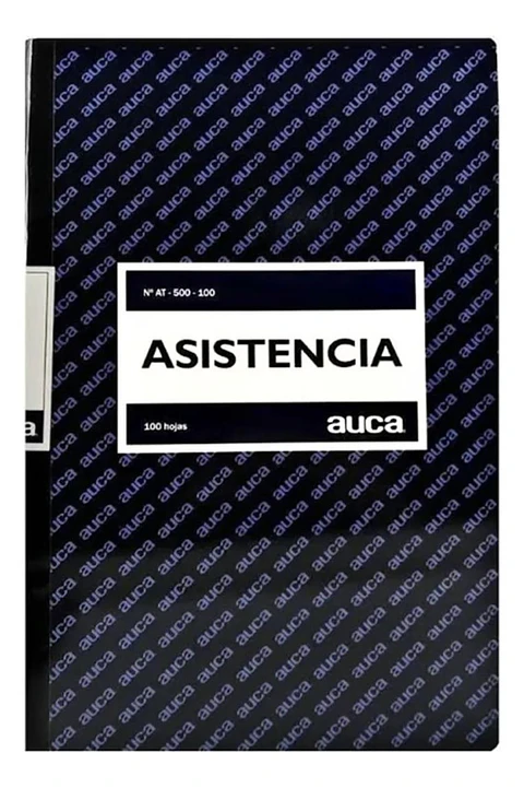 Libro Asistencia 100 Hojas. Auca