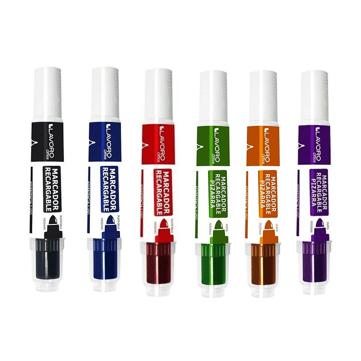 Set Plumones, Marcadores Recargables + Recargas. Lavoro 2
