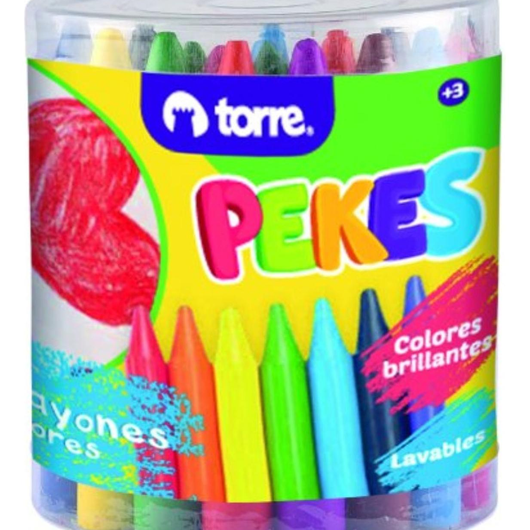 Maxi Crayones De Cera Pekes Jumbo 24 Colores. Torre 1