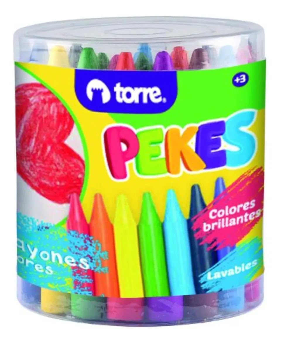 Maxi Crayones De Cera Pekes Jumbo 24 Colores. Torre 1