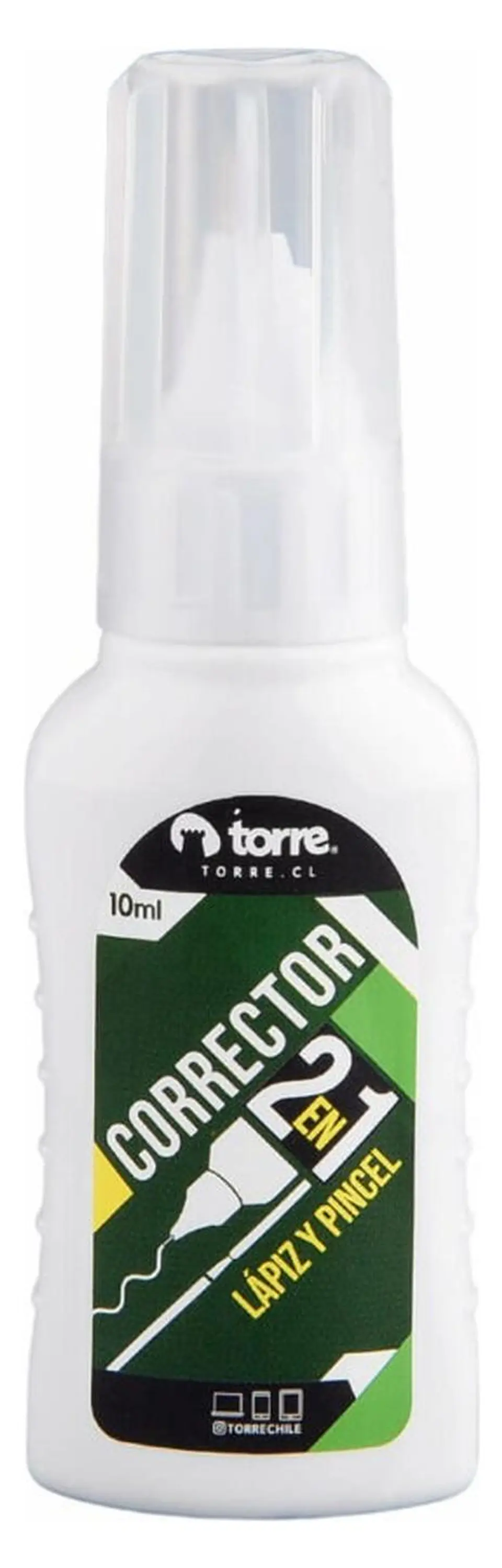 Corrector 2 En 1 Torre 10ml, Lápiz Y Pincel. Torre 1