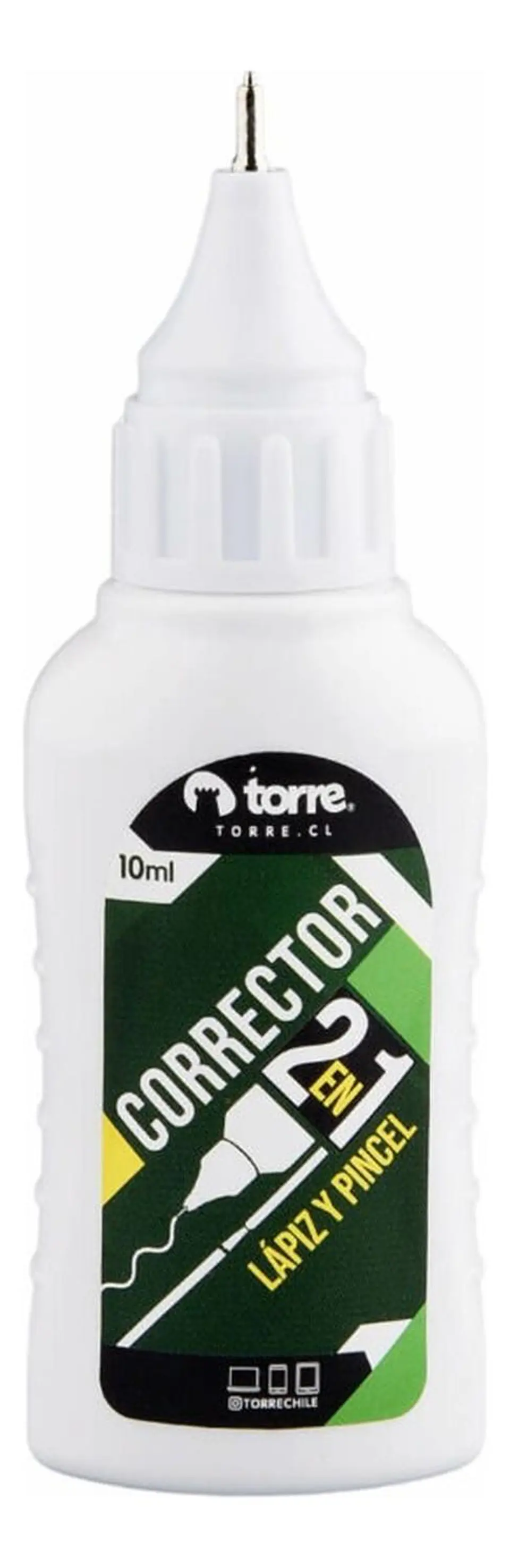 Corrector 2 En 1 Torre 10ml, Lápiz Y Pincel. Torre 2