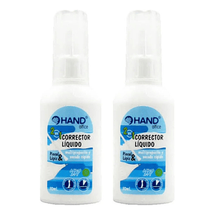Corrector Liquido 2 En 1 10ml. Pincel Y Lapiz. 2 Unid. Hand