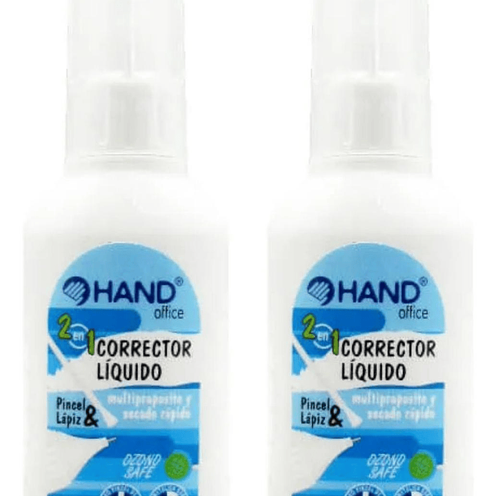 Corrector Liquido 2 En 1 10ml. Pincel Y Lapiz. 2 Unid. Hand 1