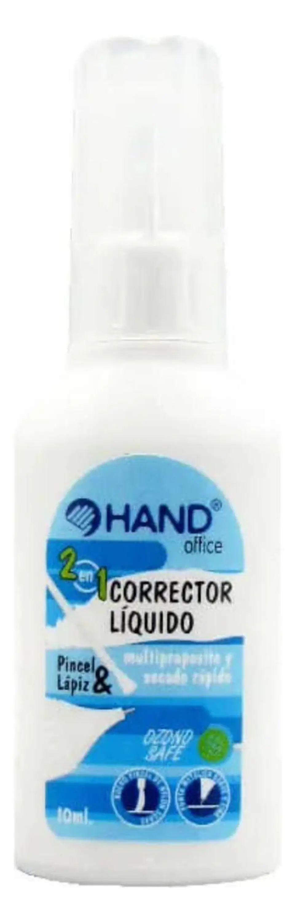 Corrector Liquido 2 En 1 10ml. Pincel Y Lapiz. 2 Unid. Hand 2