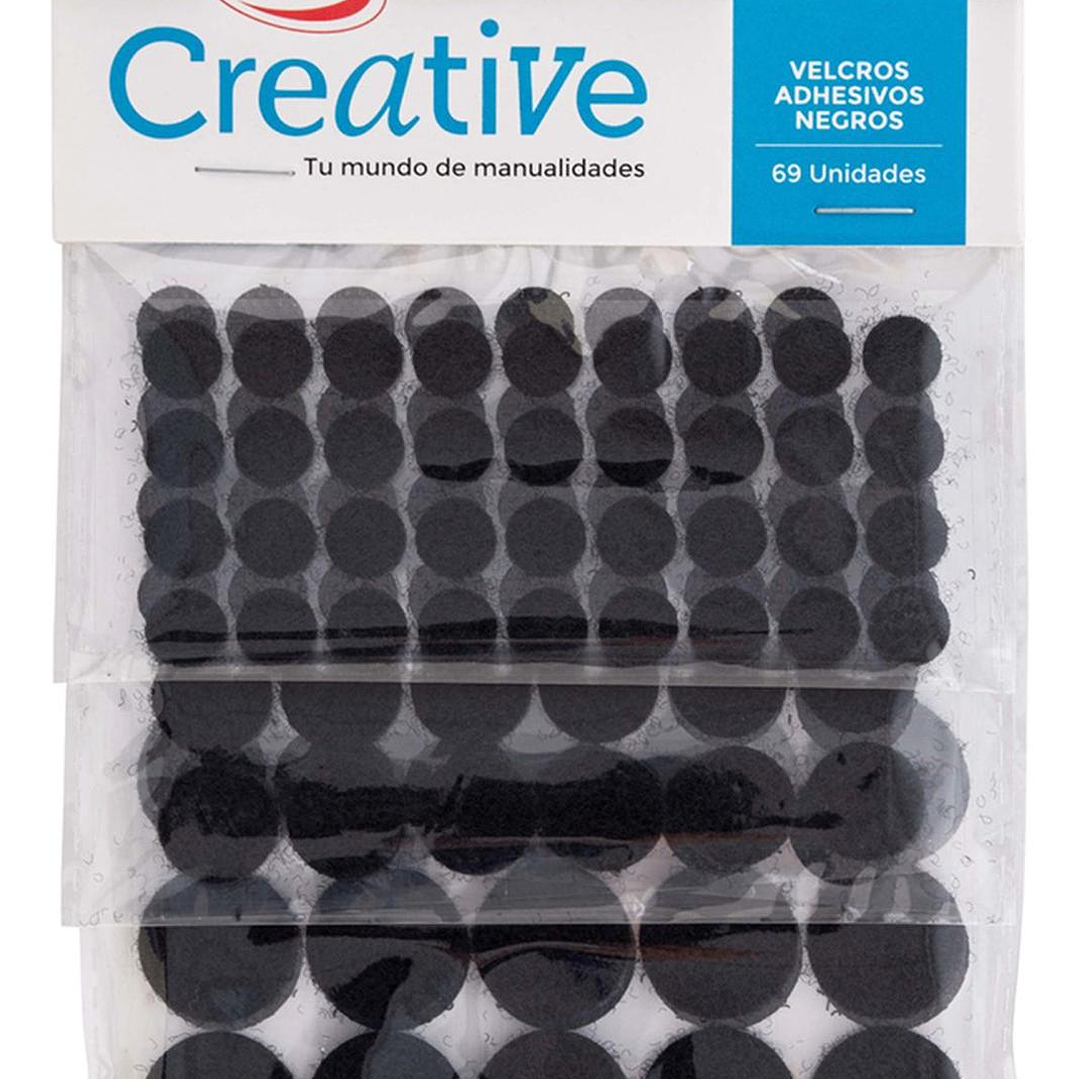 Velcro Circular Adhesivo Negro 69 Unid. Creative 1