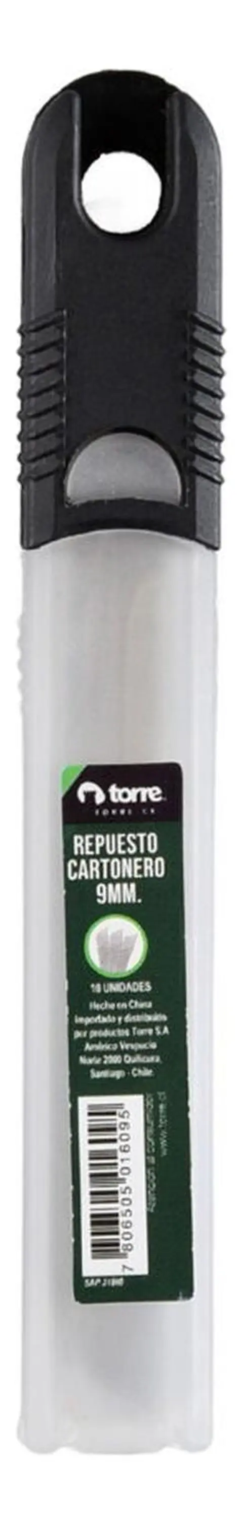 Repuesto Cuchillo Cartonero Chico 9mm 10 Unidades. Torre