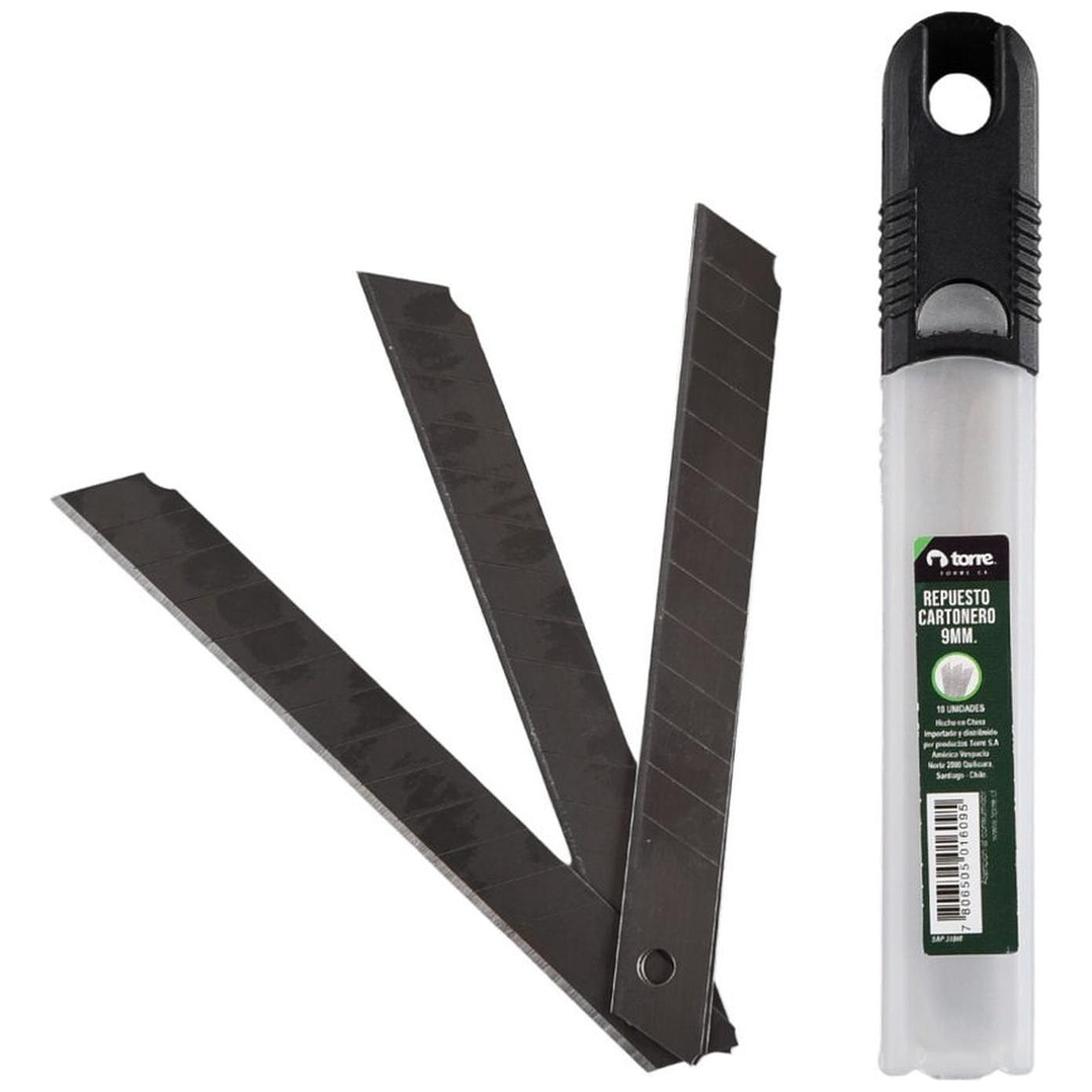 Repuesto Cuchillo Cartonero Chico 9mm 10 Unidades. Torre 2