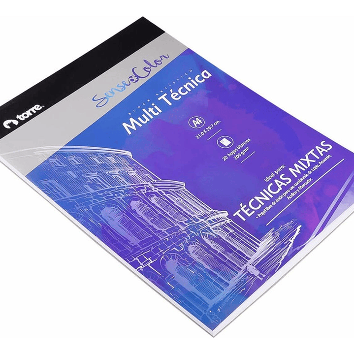 Block Artístico Multitécnica A4, 20h Sense Of Color. Torre 2