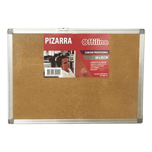 Pizarra De Corcho, Marco De Aluminio 60 X 45cm Offiline