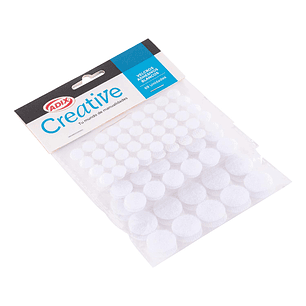 Velcro Circular Adhesivo Blanco 69 Unid. Creative