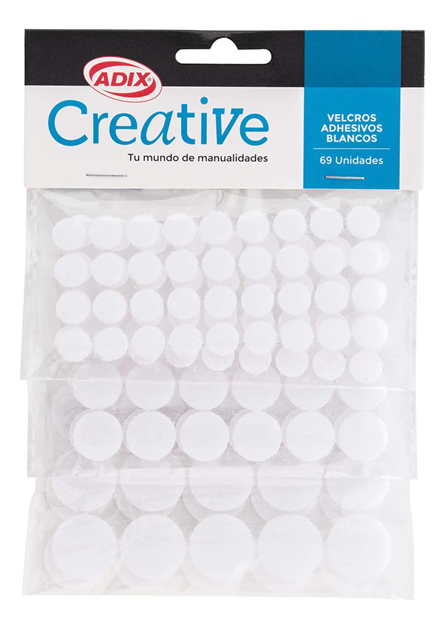 Velcro Circular Adhesivo Blanco 69 Unid. Creative 2
