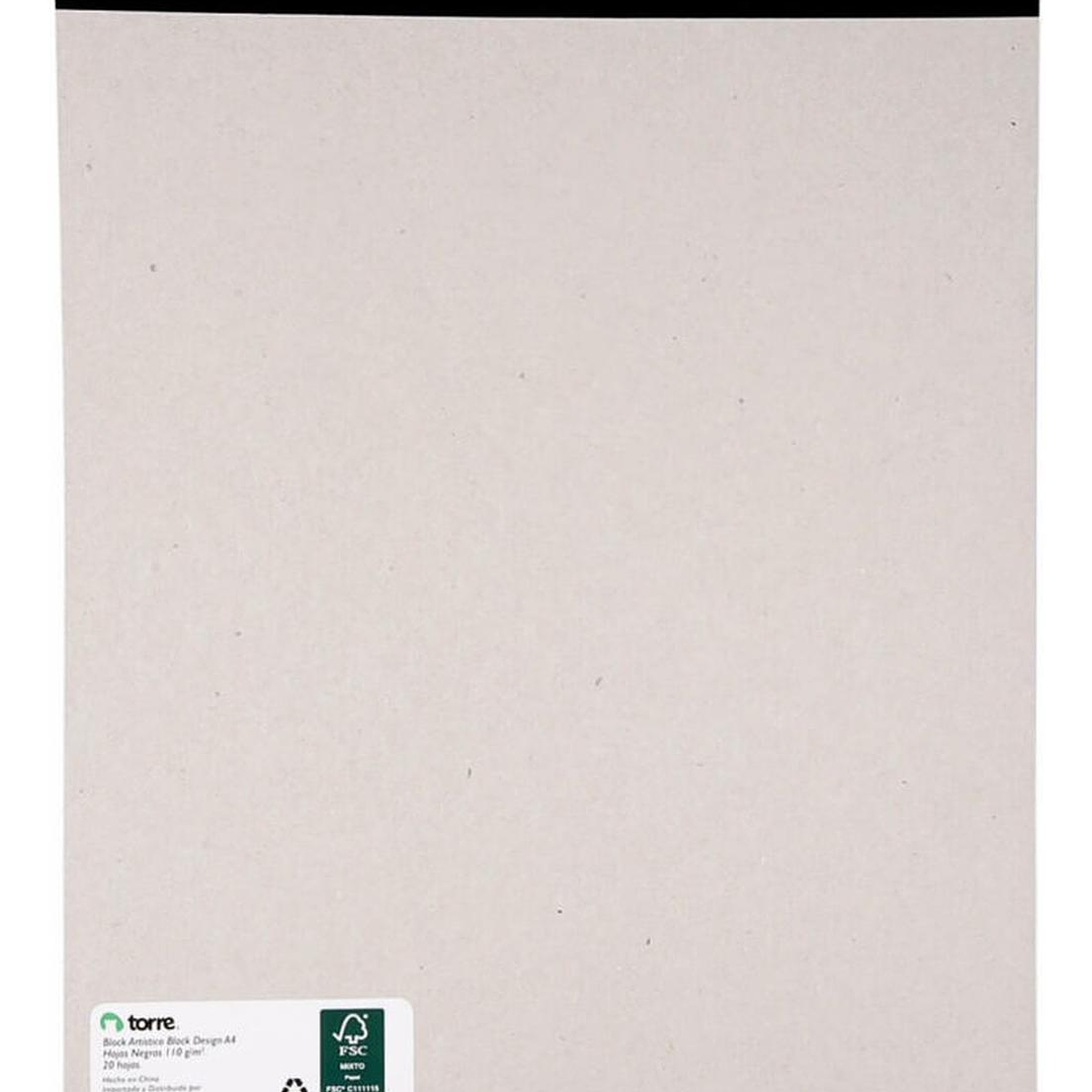 Block Artístico Black A4, 20h Negras, Sense Of Color. Torre 3