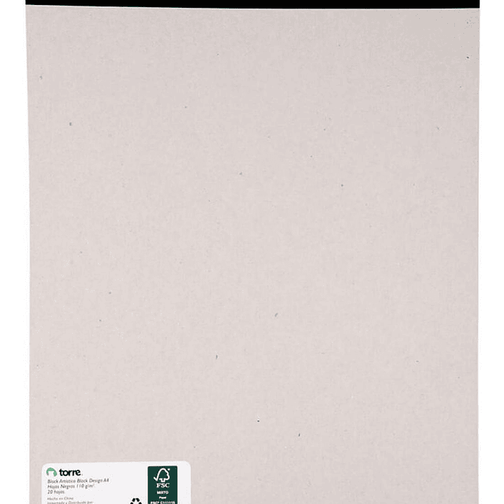Block Artístico Black A4, 20h Negras, Sense Of Color. Torre 3