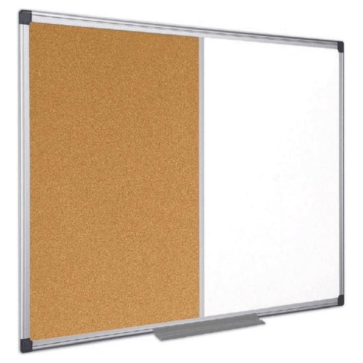Pizarra Mixta Corcho Y Acrilica 60x45cm, Marco Aluminio 3