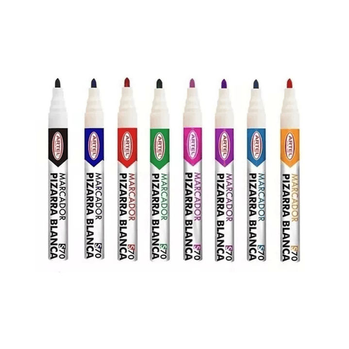 Set 8 Plumones De Pizarra S70 Colores. Artel 1