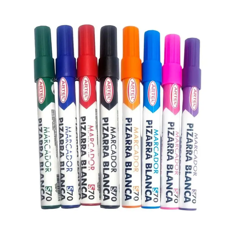 Set 8 Plumones De Pizarra S70 Colores. Artel 2