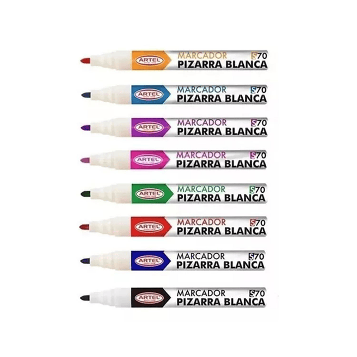 Set 8 Plumones De Pizarra S70 Colores. Artel 3