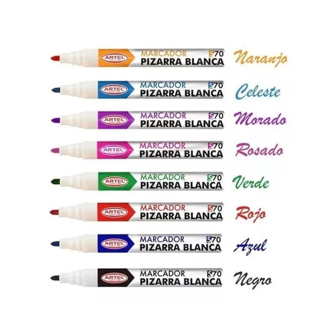 Set 8 Plumones De Pizarra S70 Colores. Artel 4