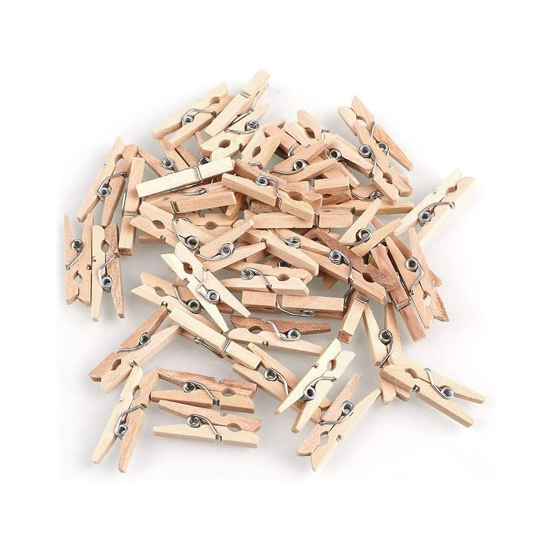 Mini Pinzas, Perros De Madera Natural, 45 Unid 0,9x2,5 Cm 2