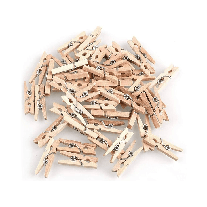 Mini Pinzas, Perros De Madera Natural, 45 Unid 0,9x2,5 Cm 2