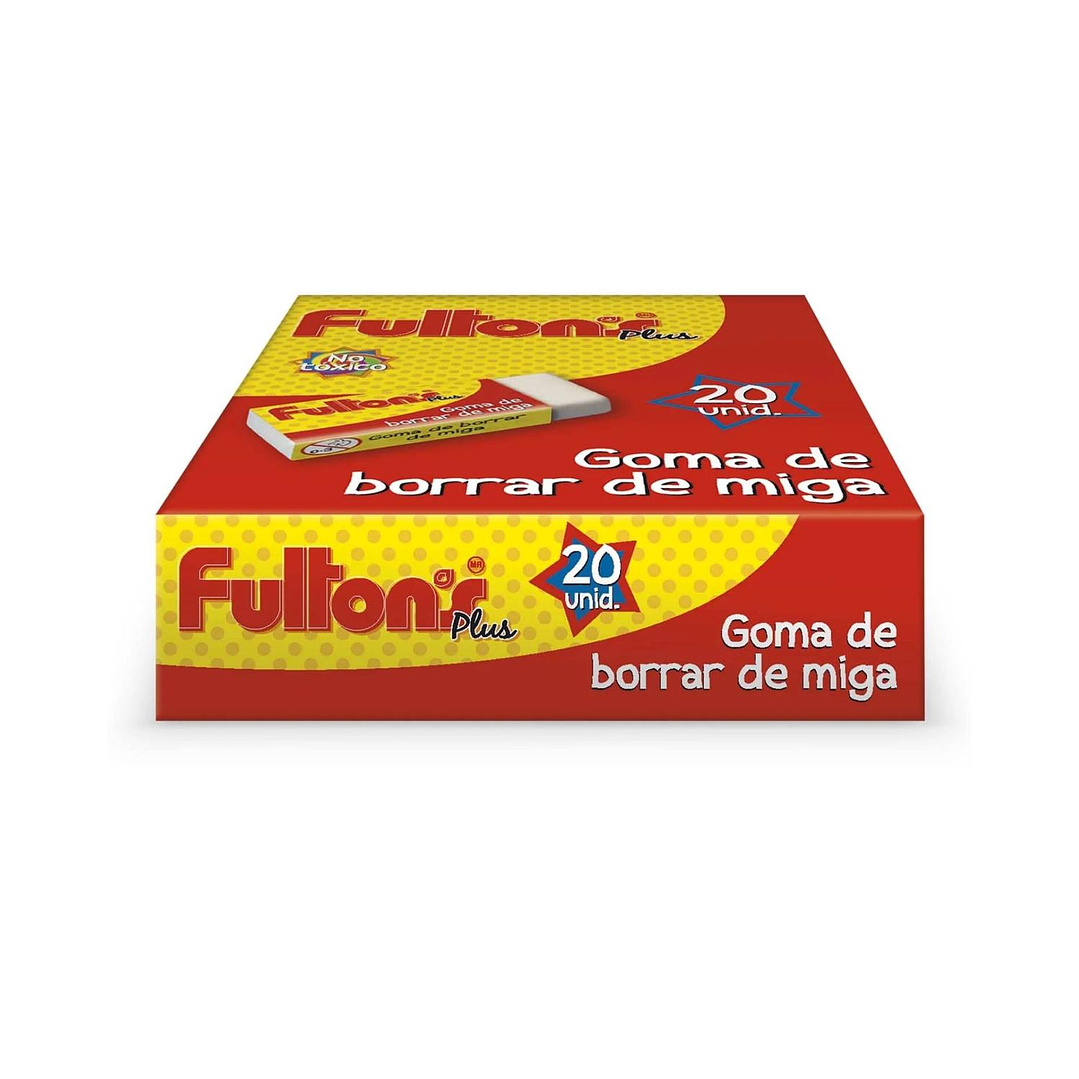 Caja De Goma De Borrar De Miga Fultons 20 Unid Color Blanco 1