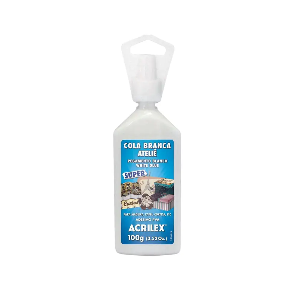 Cola, Pegamento Blanco Atelier Super 100. Acrilex 1