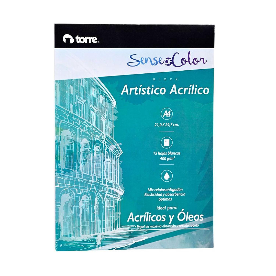 Block Artístico Acrílico Y Óleo A4 Sense Of Color. Torre 1