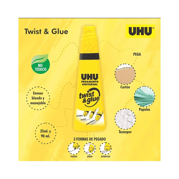 Pegamento Universal Twist & Glue 90 Ml. Uhu 3