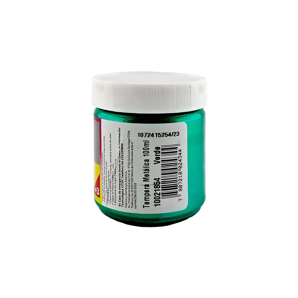 Frasco Tempera Metálica 100ml. Artel 6