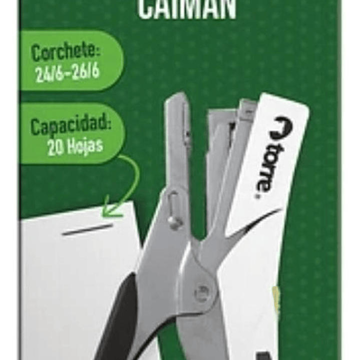 Corchetera Caiman 26/6 20 Hojas. Torre. 1